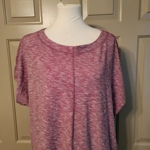 Cj banks ladies plus size tshirt plum tunic.